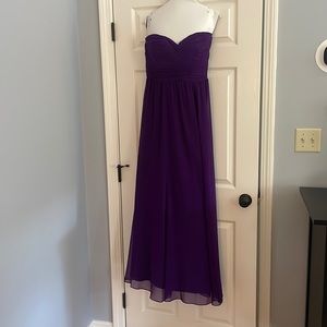 Ralph Lauren Dress- purple floor length sweetheart strapless